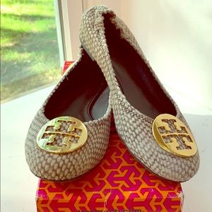 Tory Burch Almond Reva - Italian Crocodile Print